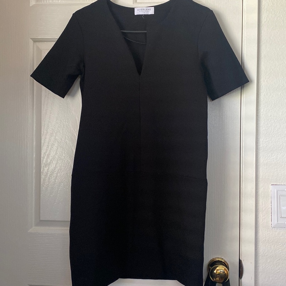 Black shift dress